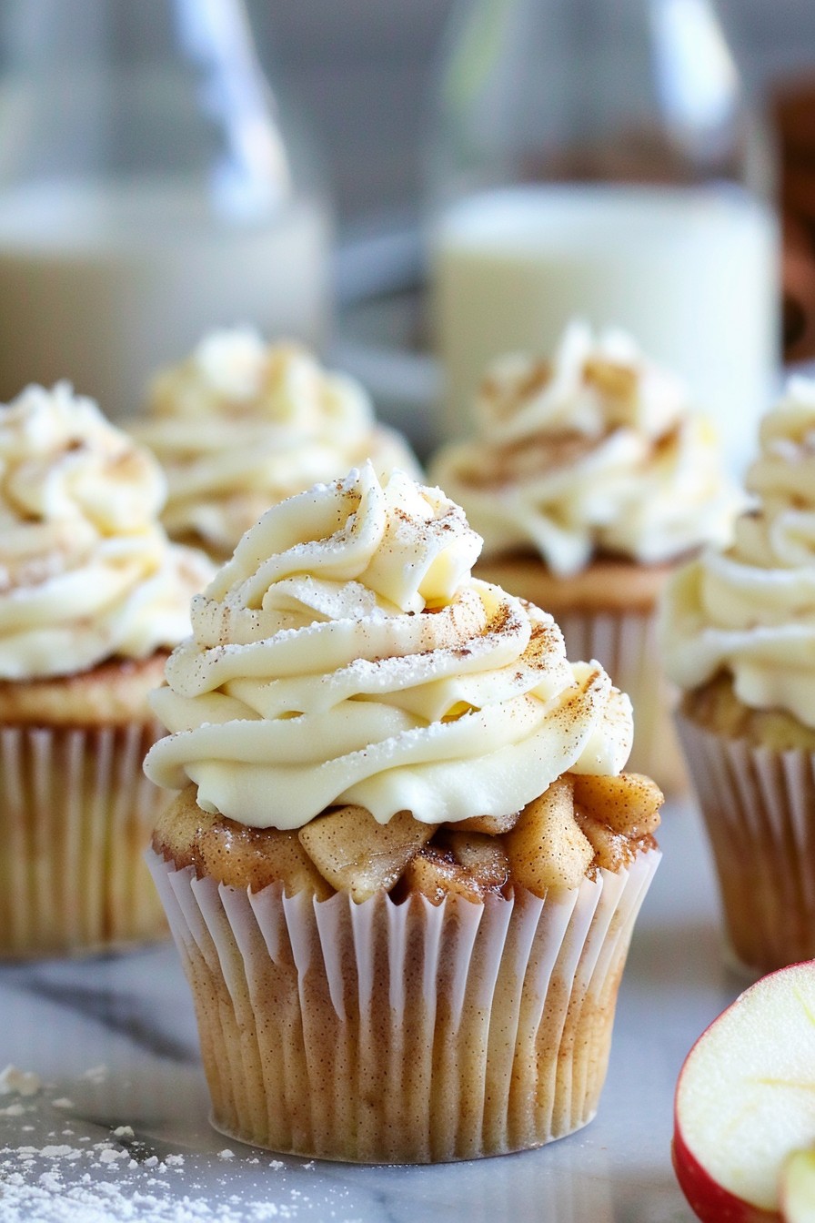 Apple Cinnamon Roll Cupcakes