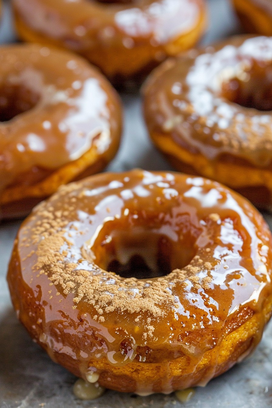 Baked Pumpkin Donuts With Maple Glaze