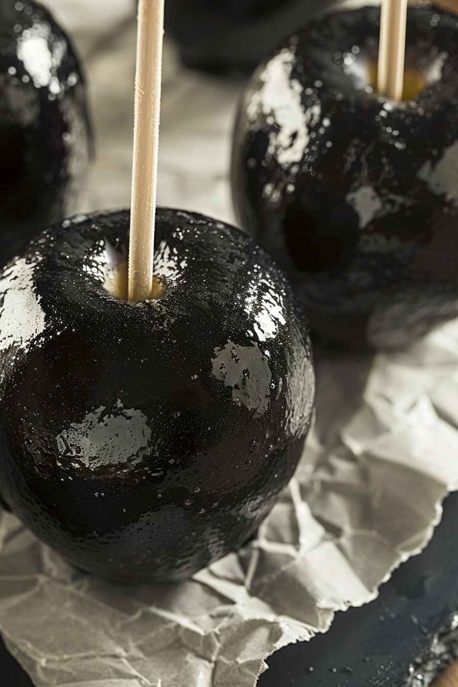 Black Poison Candy Apples