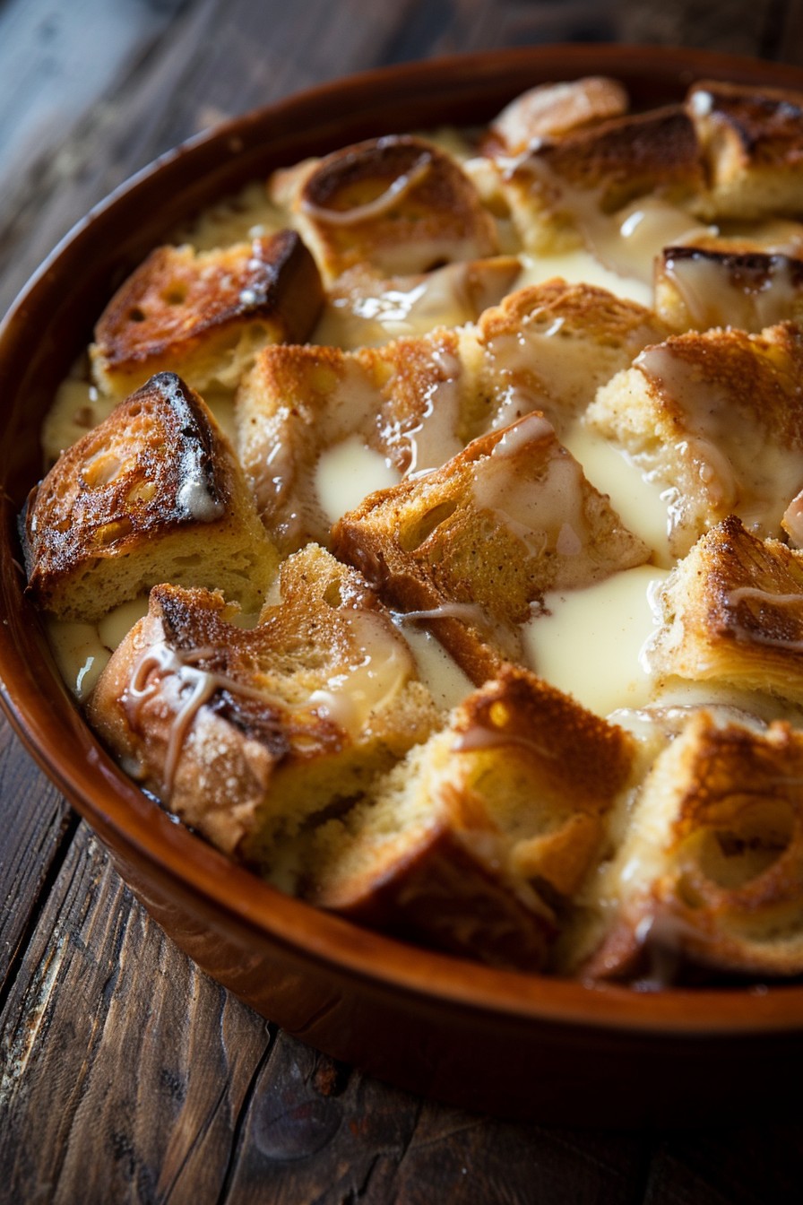 Bread Pudding With Vanilla Bean Sauce