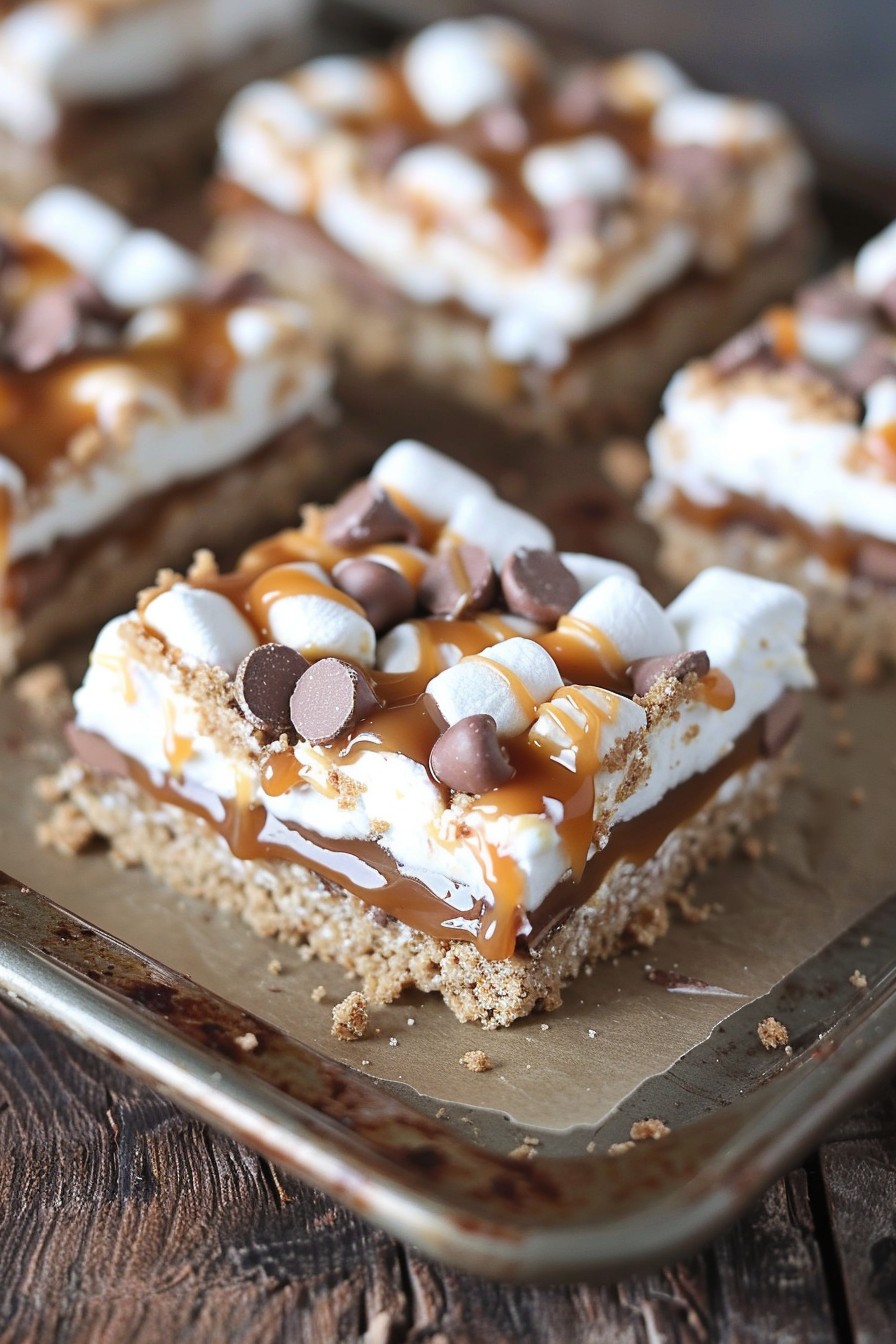 Caramel Smores Bars