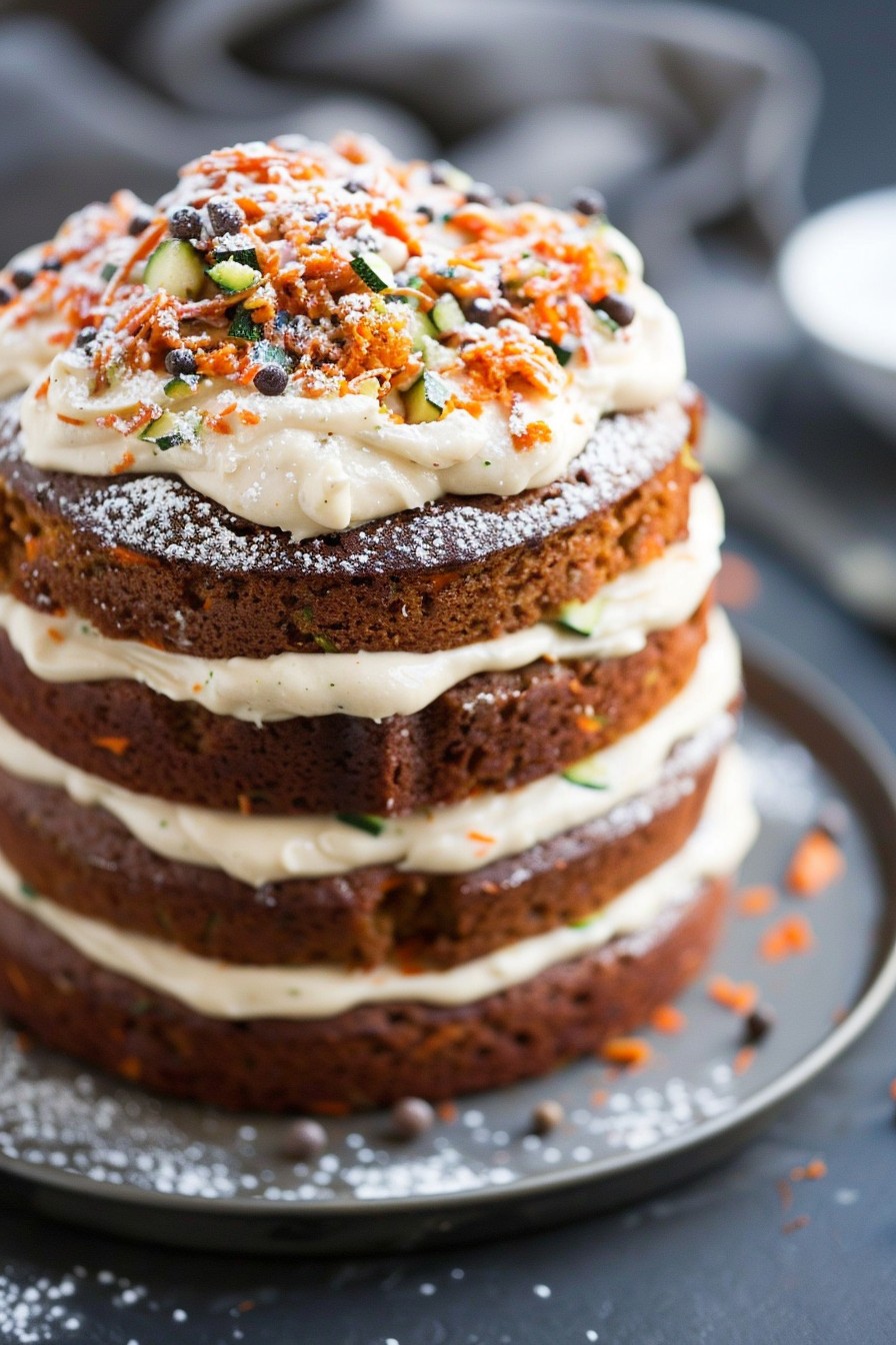 Carrot Zucchini Cake With Cream Cheese Frosting