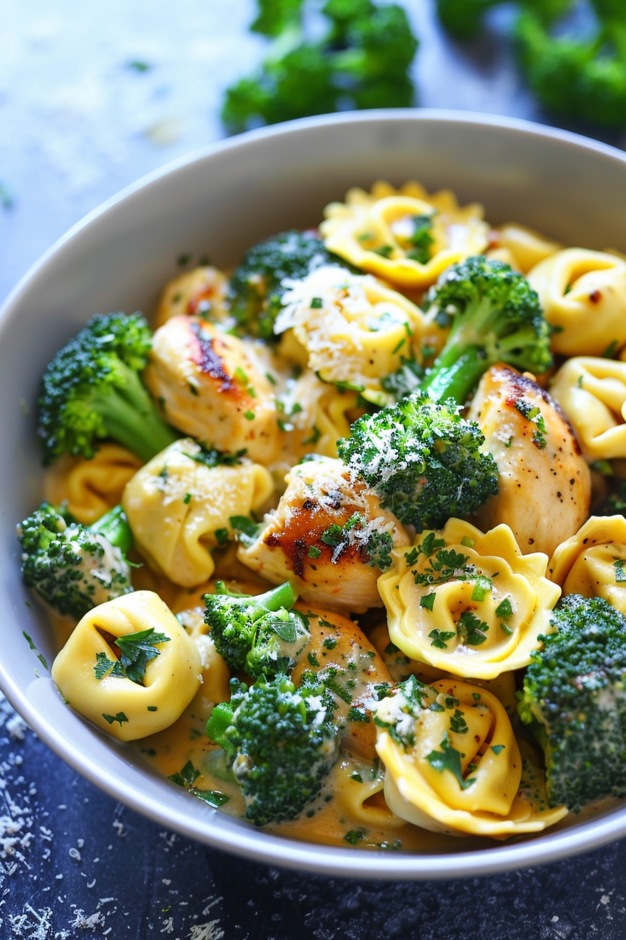 Cheesy Chicken Broccoli Tortellini