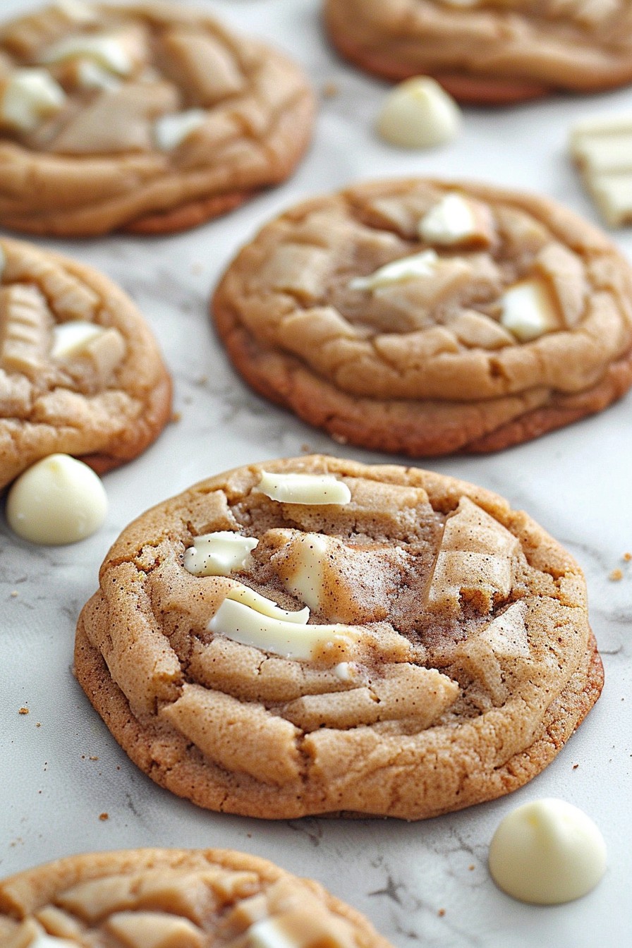 Chewy Maple Cinnamon Cookies With White Chocolate