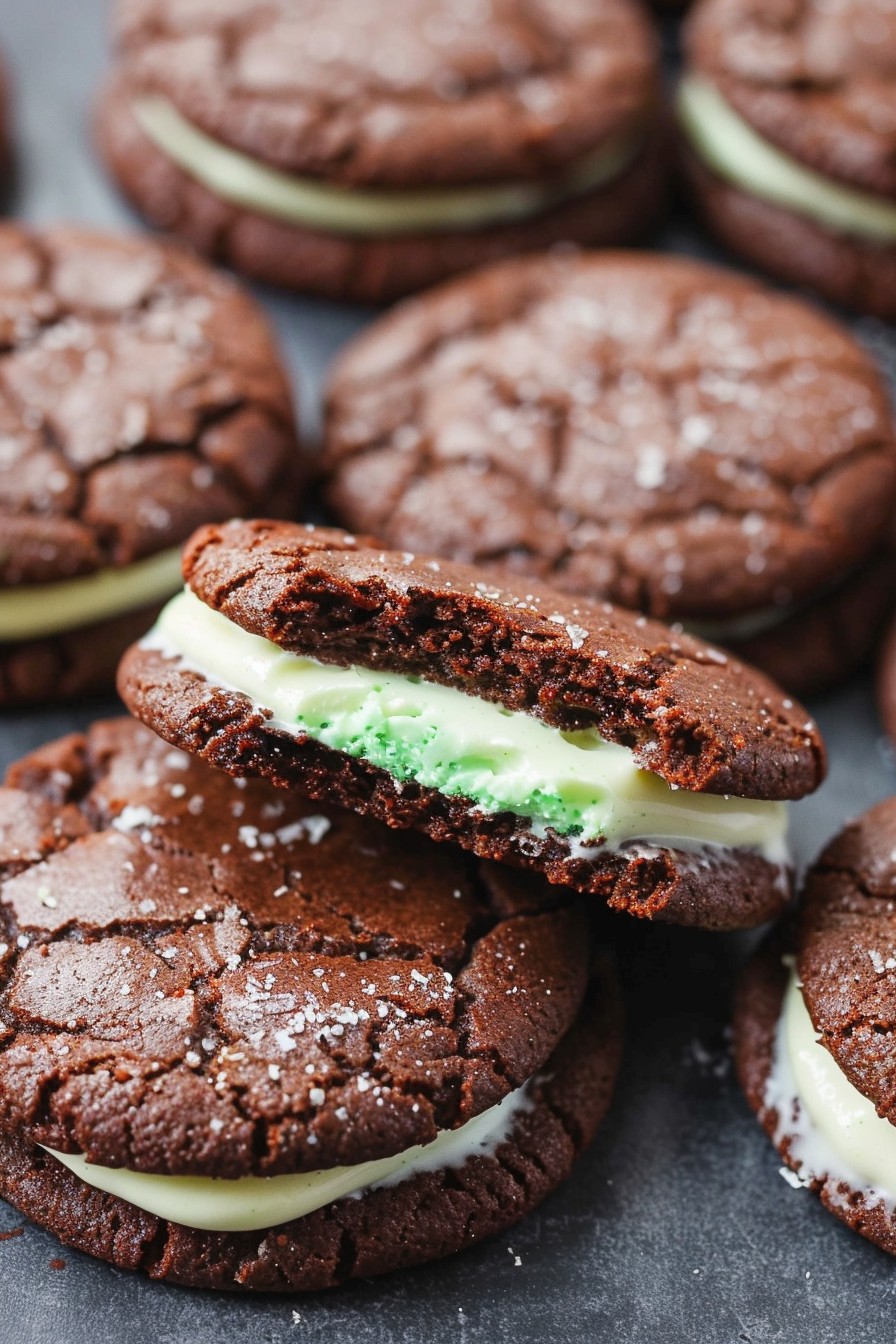 Chocolate Mint Sandwich Cookies