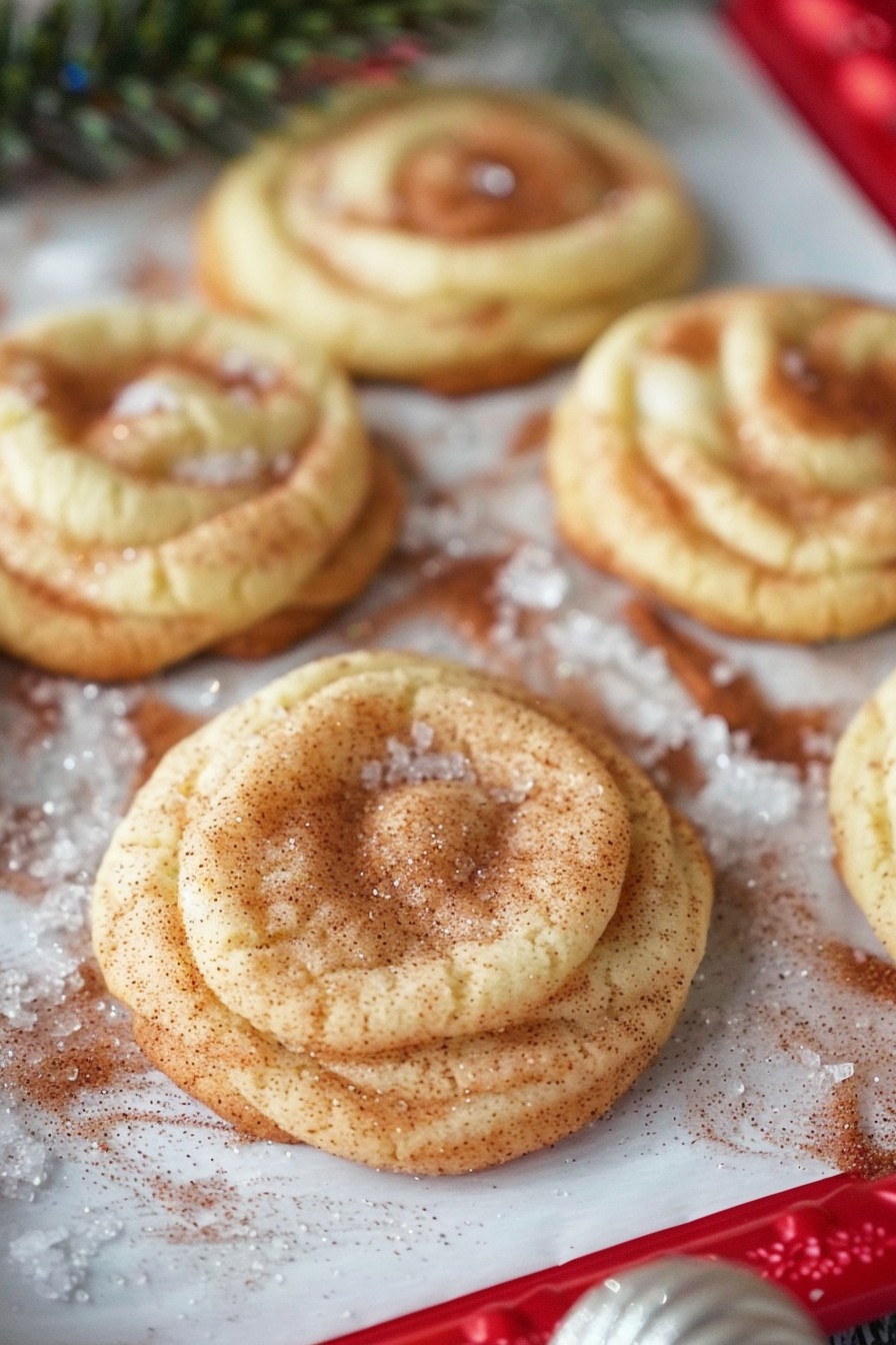 Christmas Cheesecake Snickerdoodles