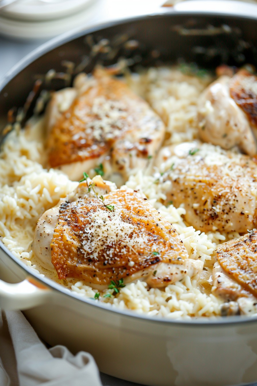Creamy Parmesan One Pot Chicken And Rice