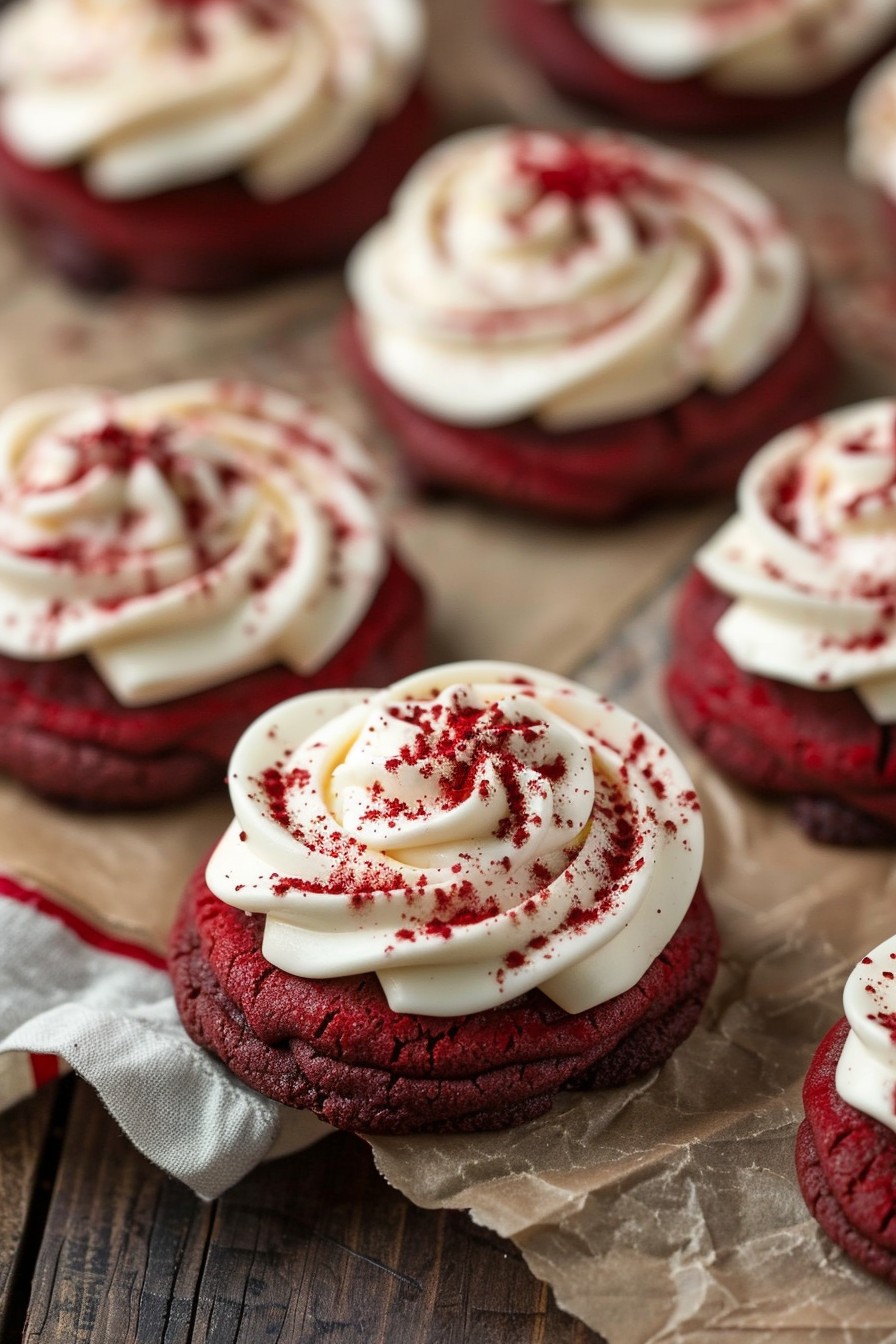 Crumbl Red Velvet Cupcake Cookies