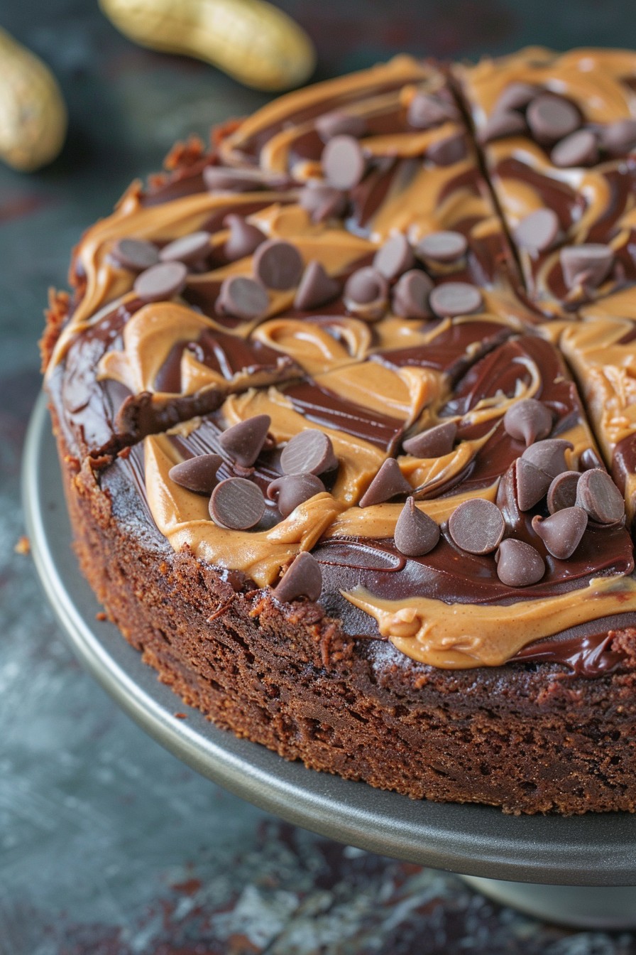 Gooey Chocolate Peanut Butter Cake