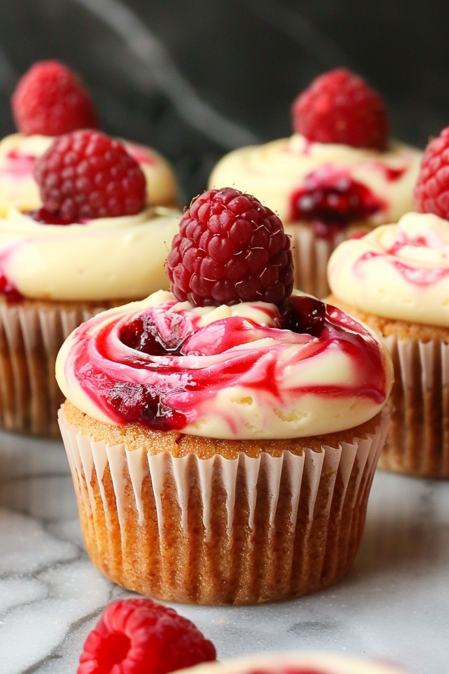 Heavenly Raspberry Cheesecake Cupcakes