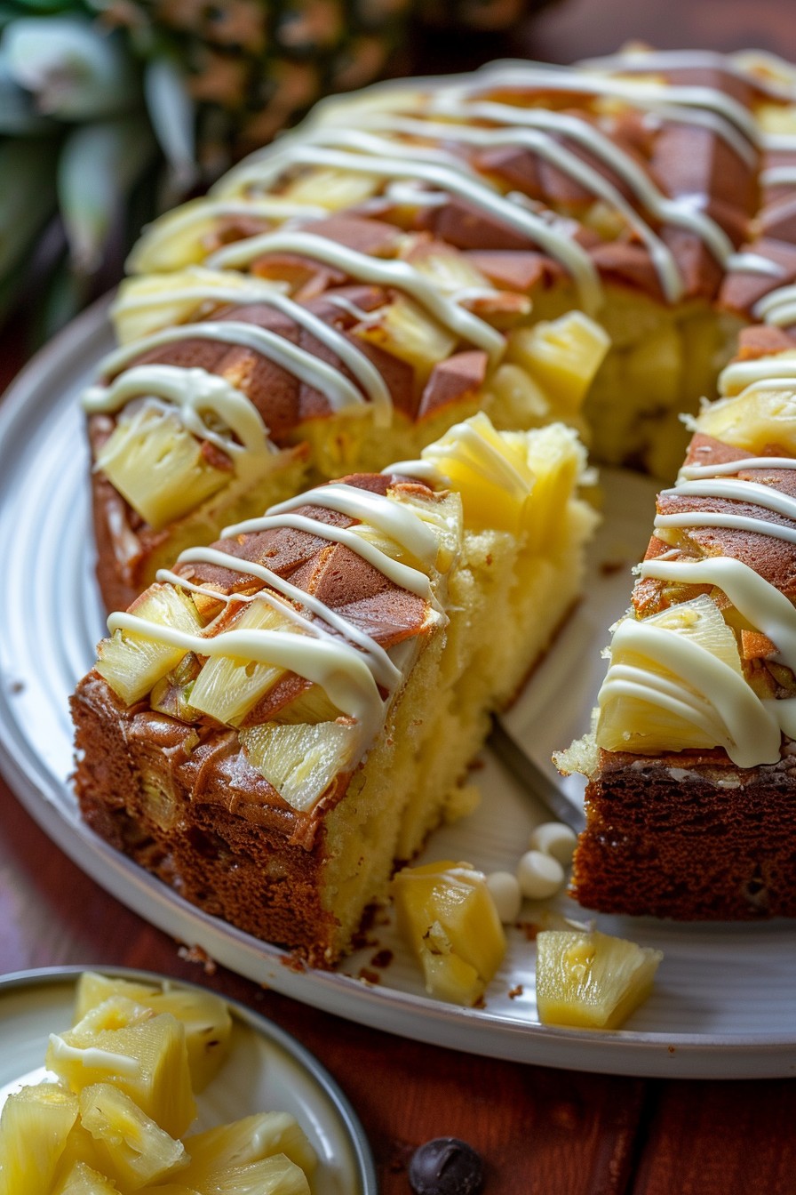 Heavenly White Chocolate Pineapple Cake