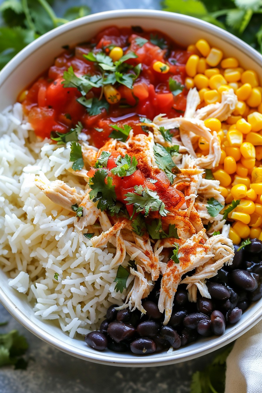 Instant Pot Weeknight Chicken And Rice Burrito Bowls