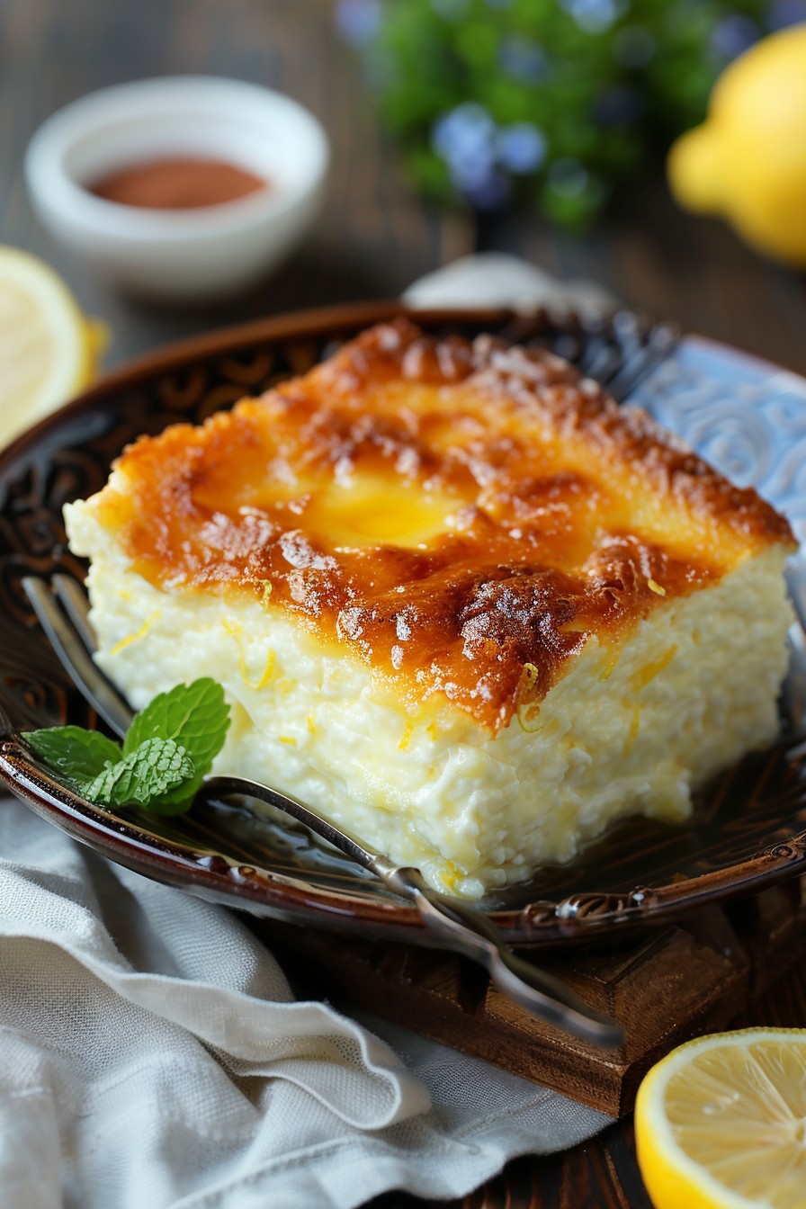 Lemon Cottage Cheese Pudding