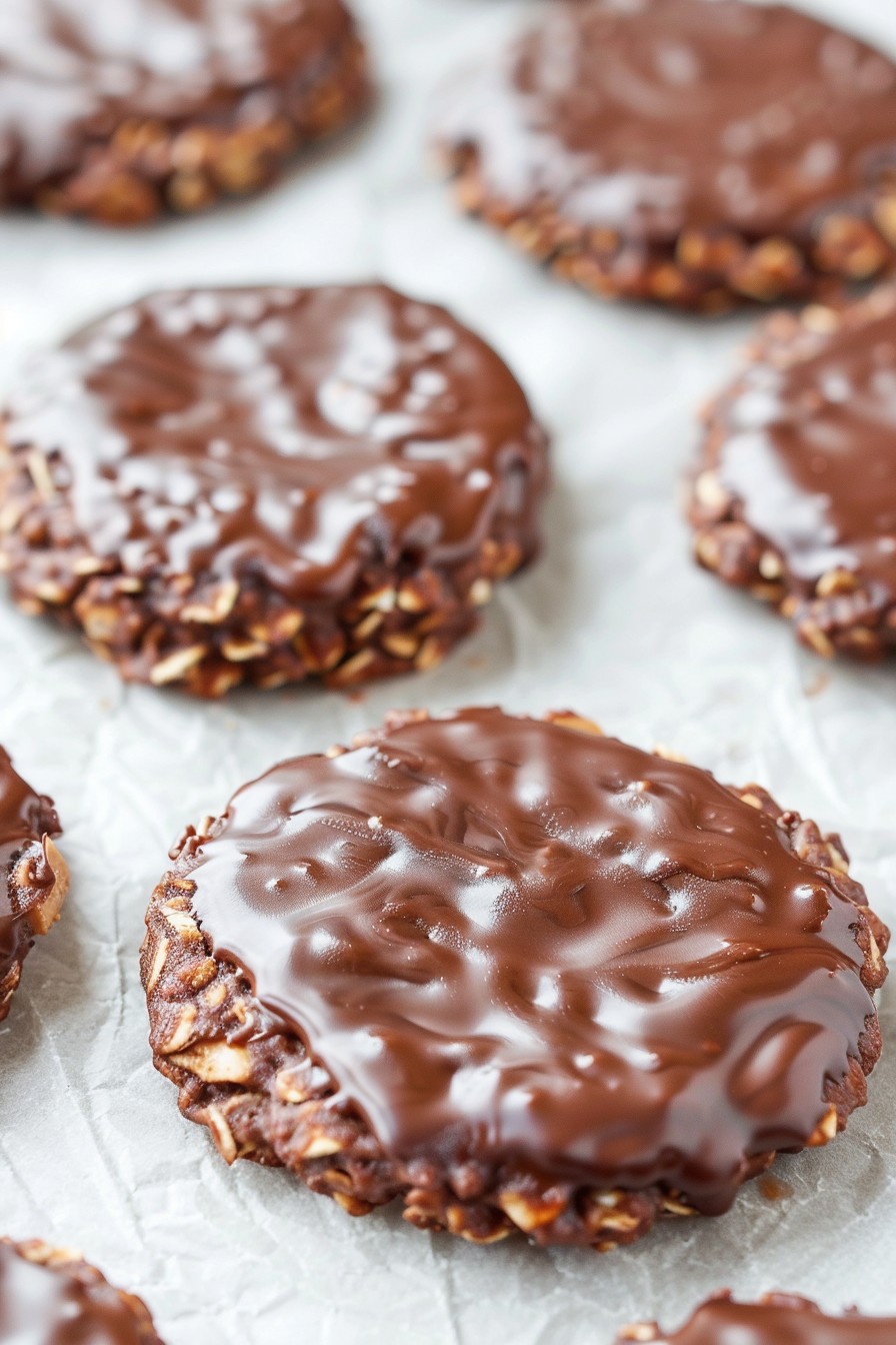 No Bake Chocolate Peanut Butter Oatmeal Cookies