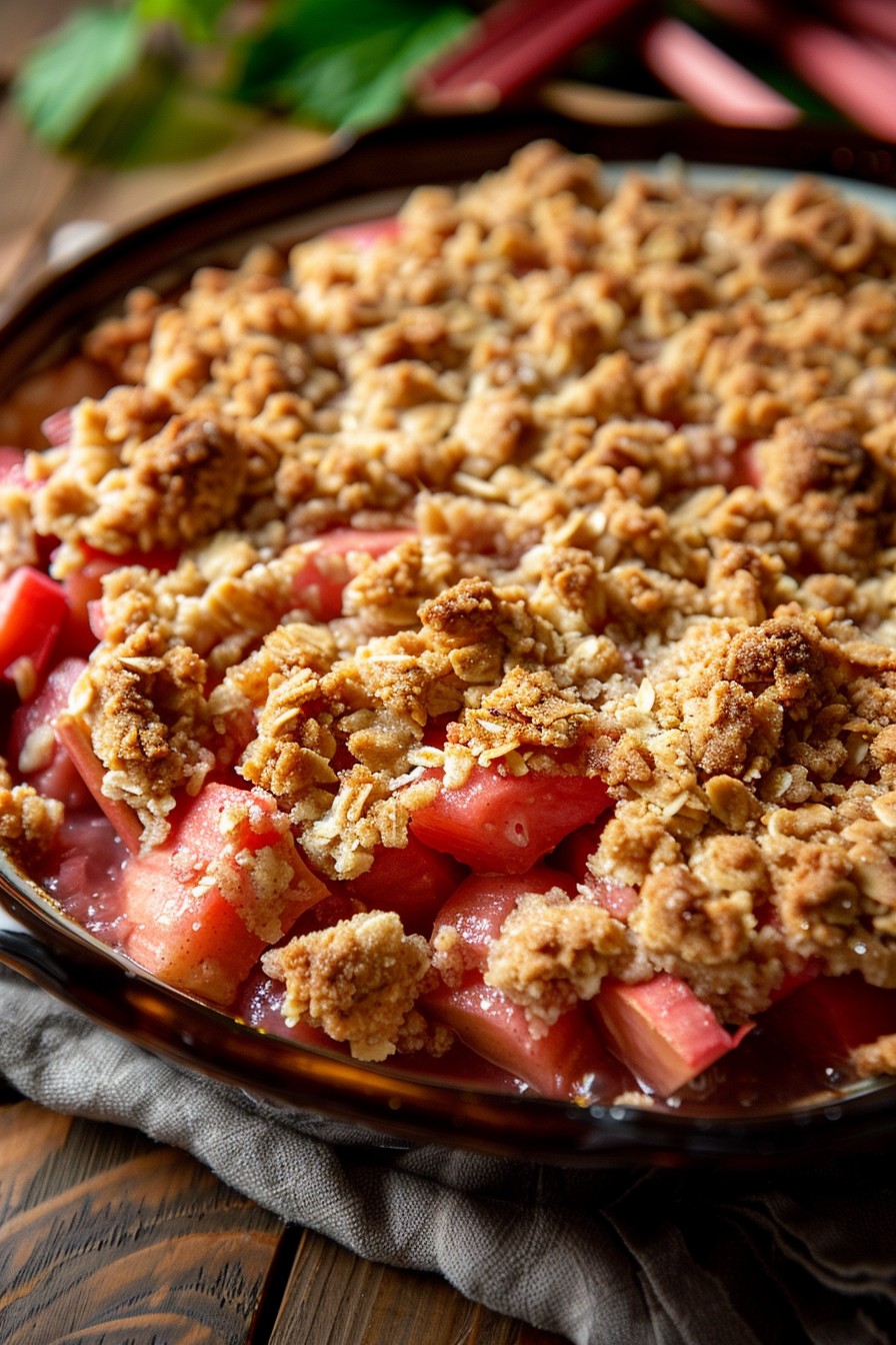 Old Fashioned Rhubarb Crumble