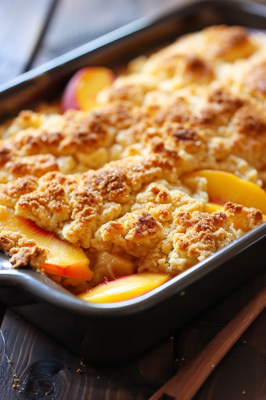 Old Time Oven Peach Cobbler