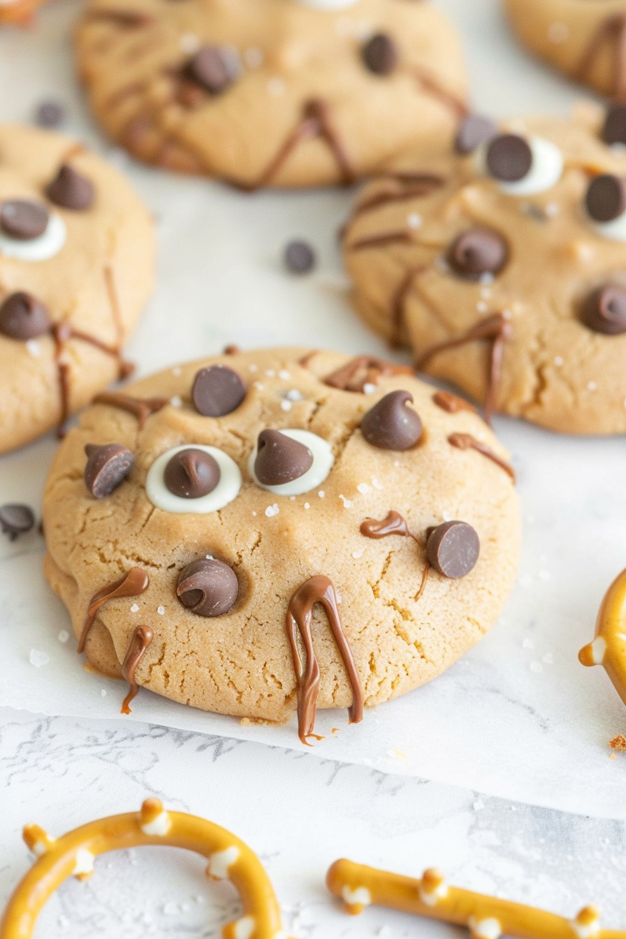 Peanut Butter Spider Cookies