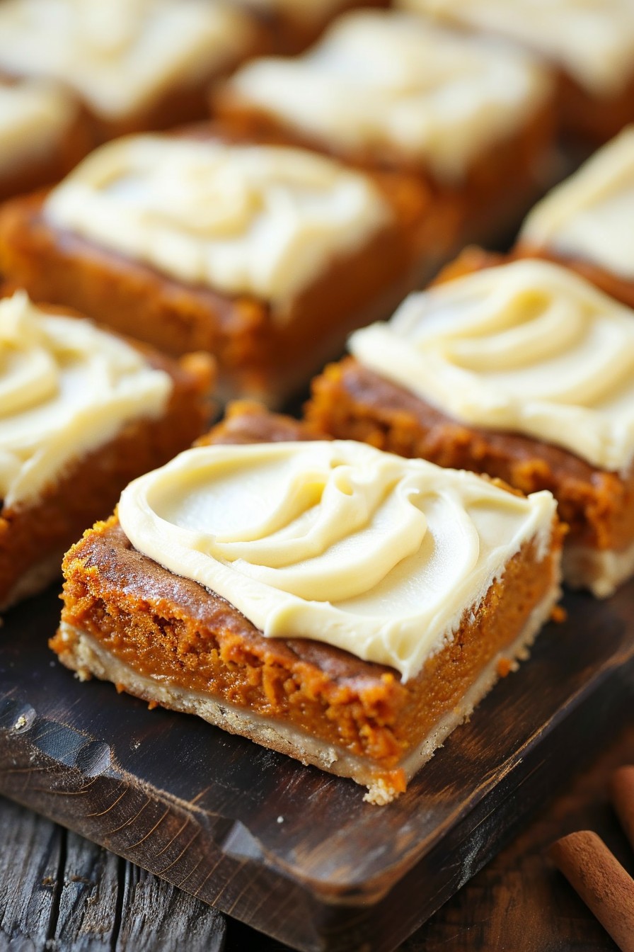 Pumpkin Bars With Cream Cheese Frosting