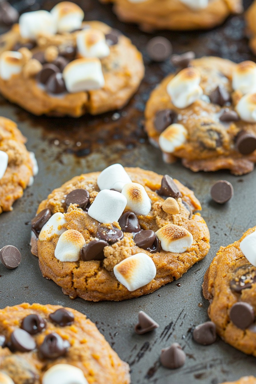 Pumpkin Smores Cookies