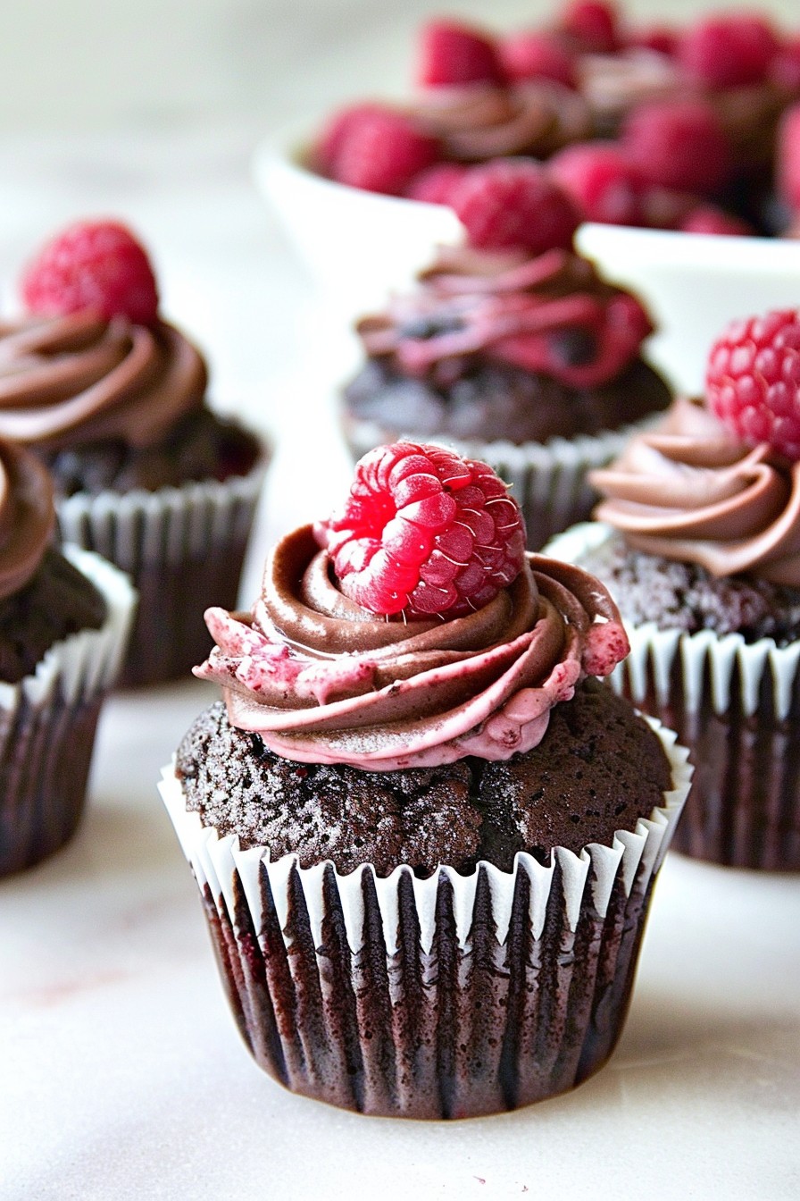 Raspberry Chocolate Cupcakes