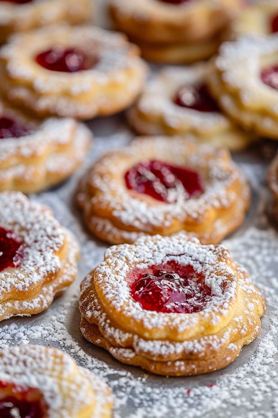 Raspberry Kolaczki Cookies