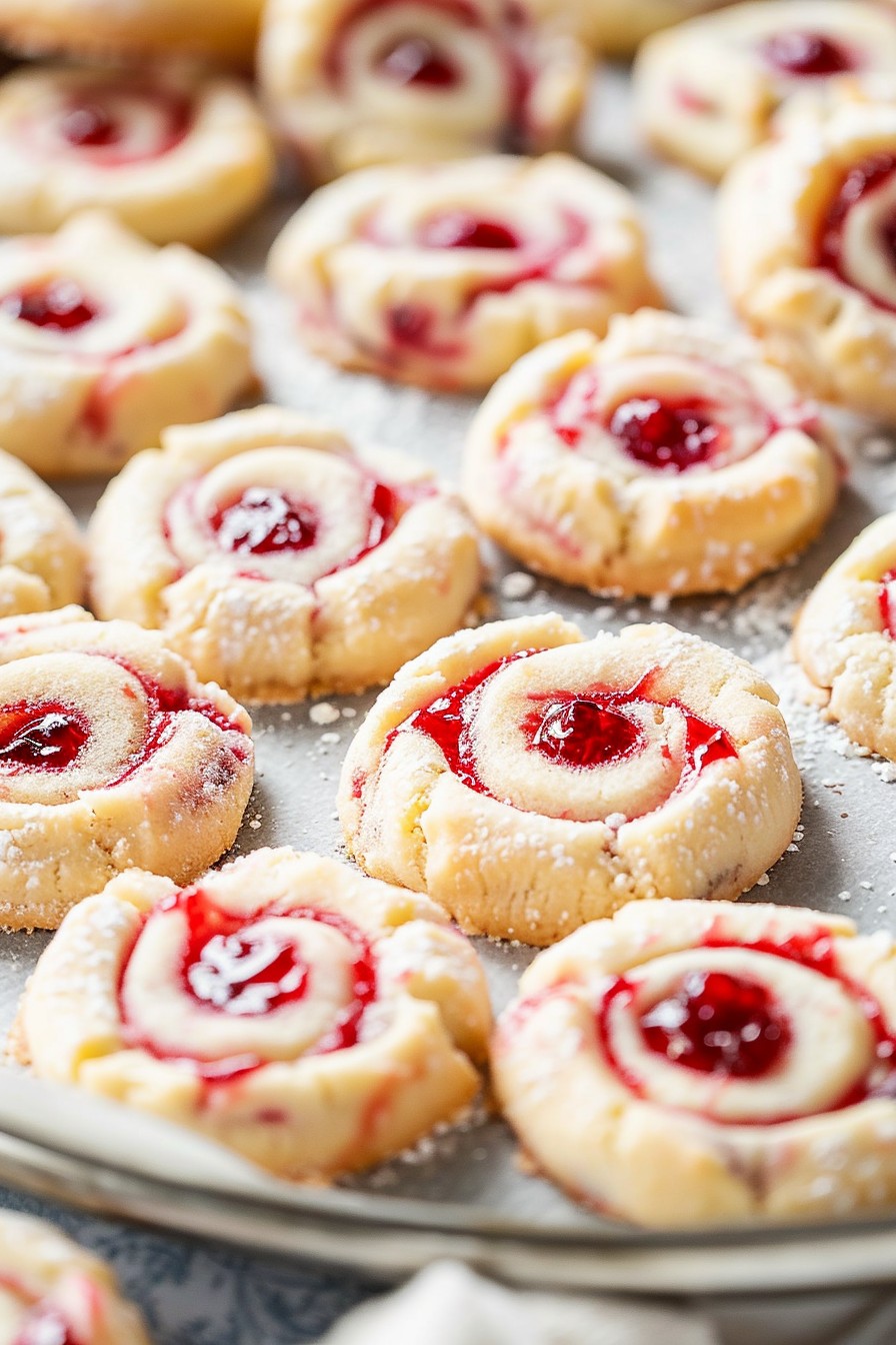 Raspberry Swirl Shortbread Cookies