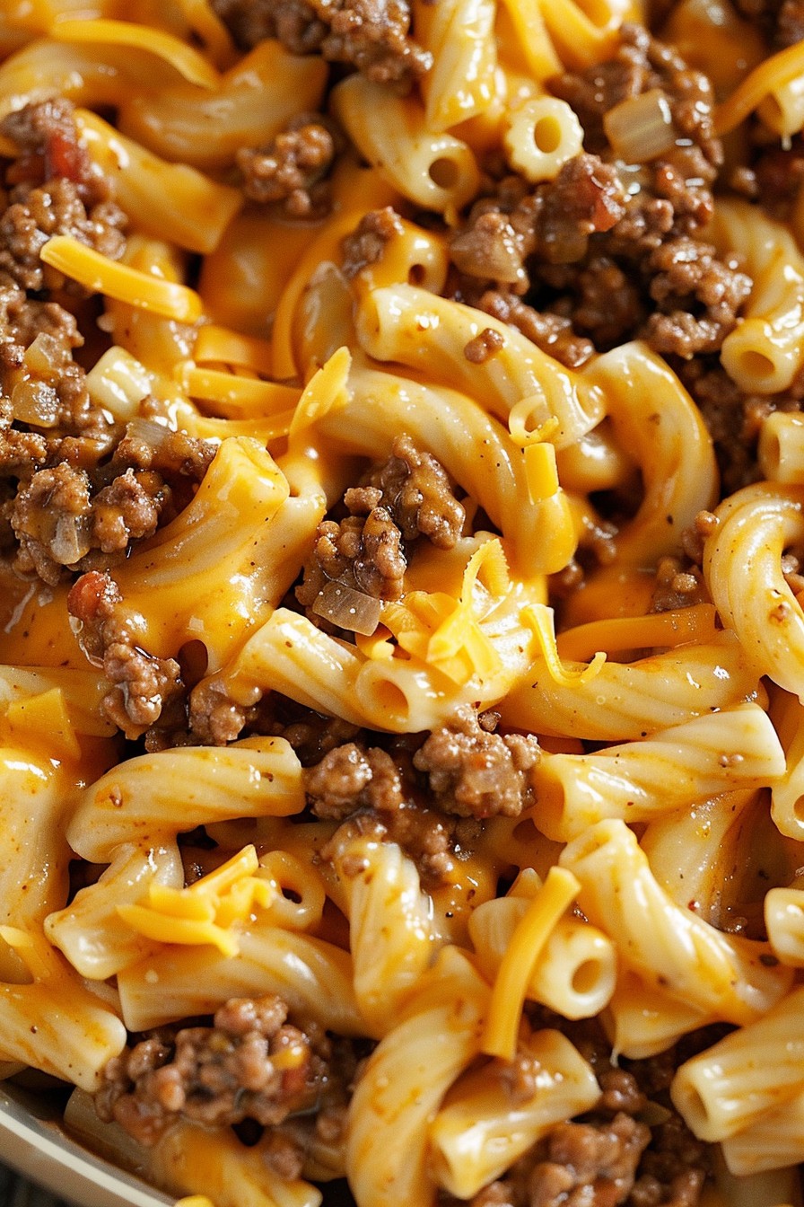 Sloppy Cheeseburger Pasta