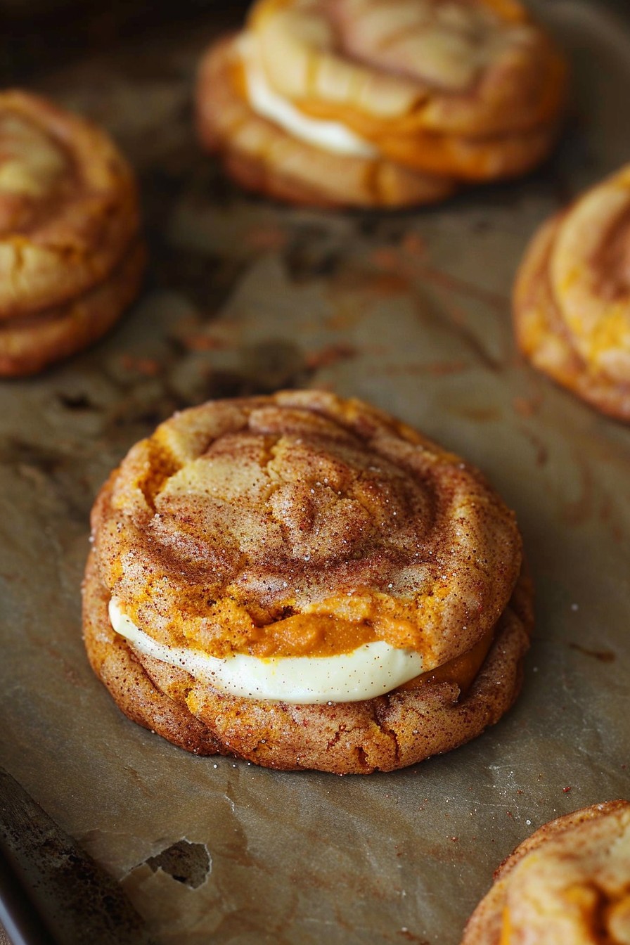 Snickerdoodle Pumpkin Cheesecake Cookies