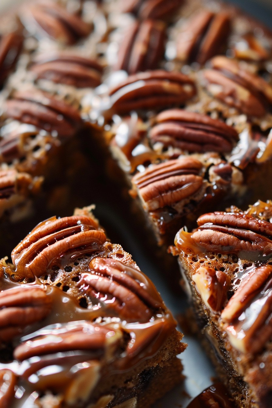 Southern Pecan Praline Cake With Butter Sauce