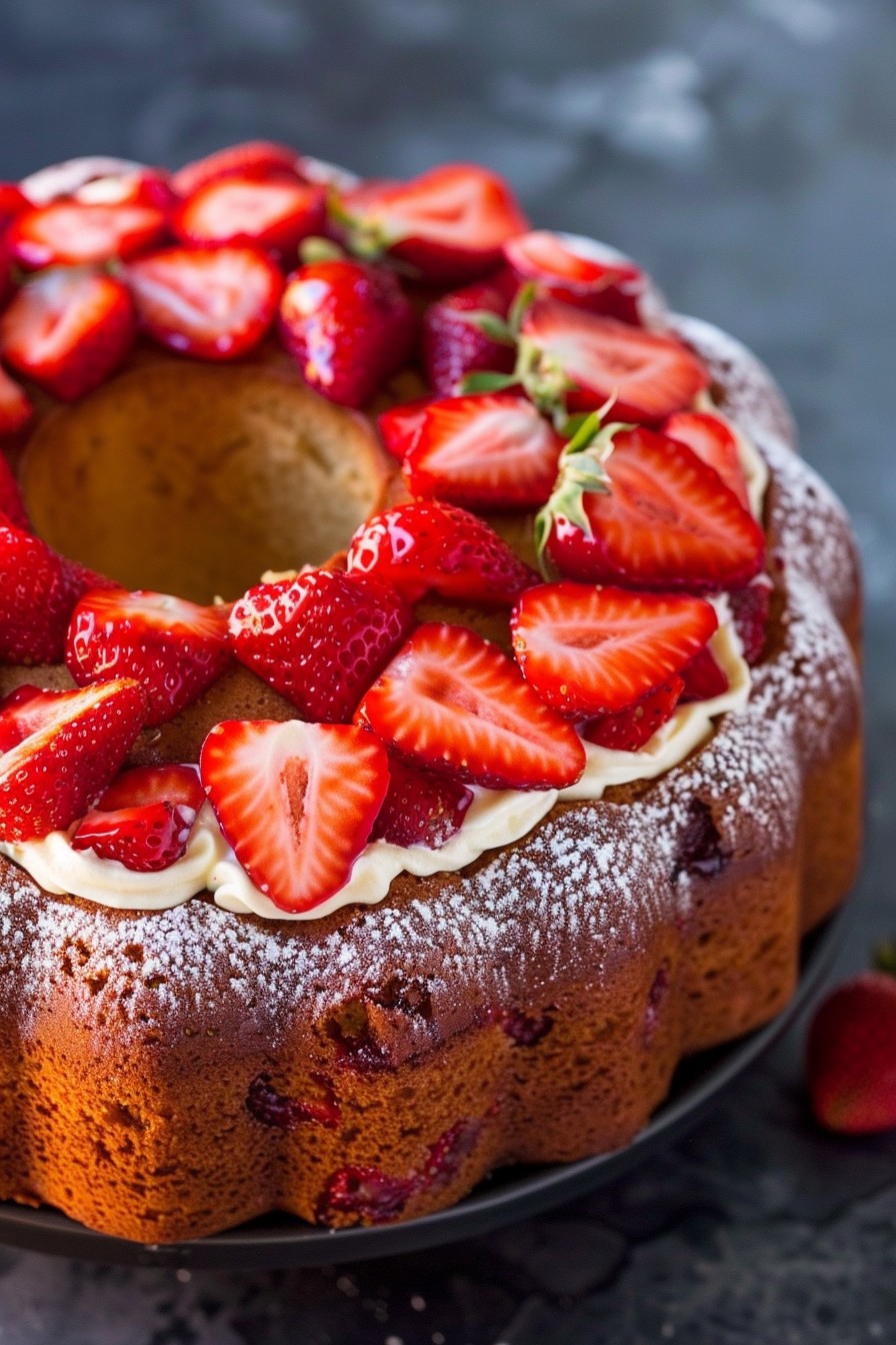 Strawberry Bliss Pound Cake