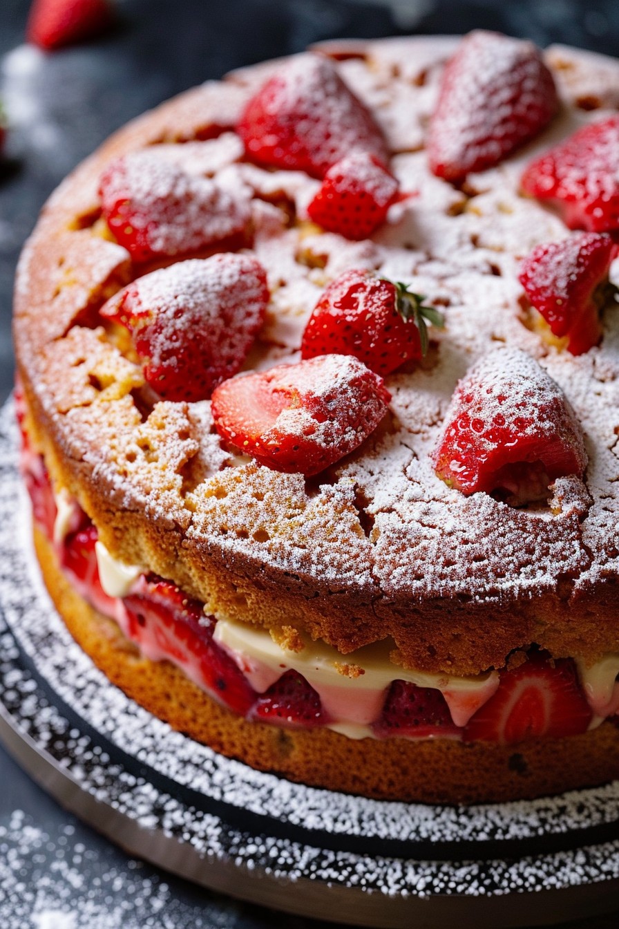 Strawberry Cheesecake Crinkle Cake