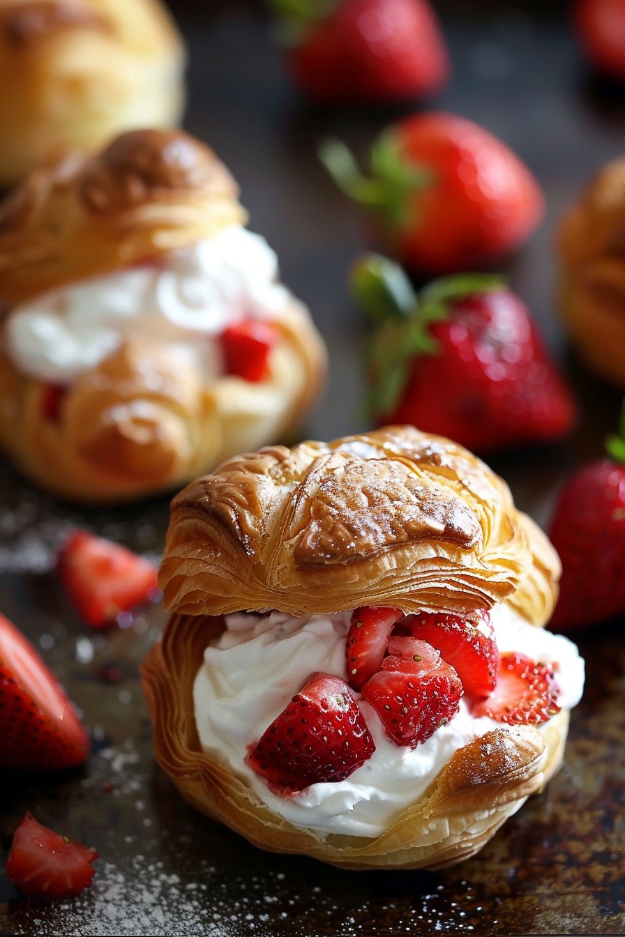 Strawberry Cream Puffs