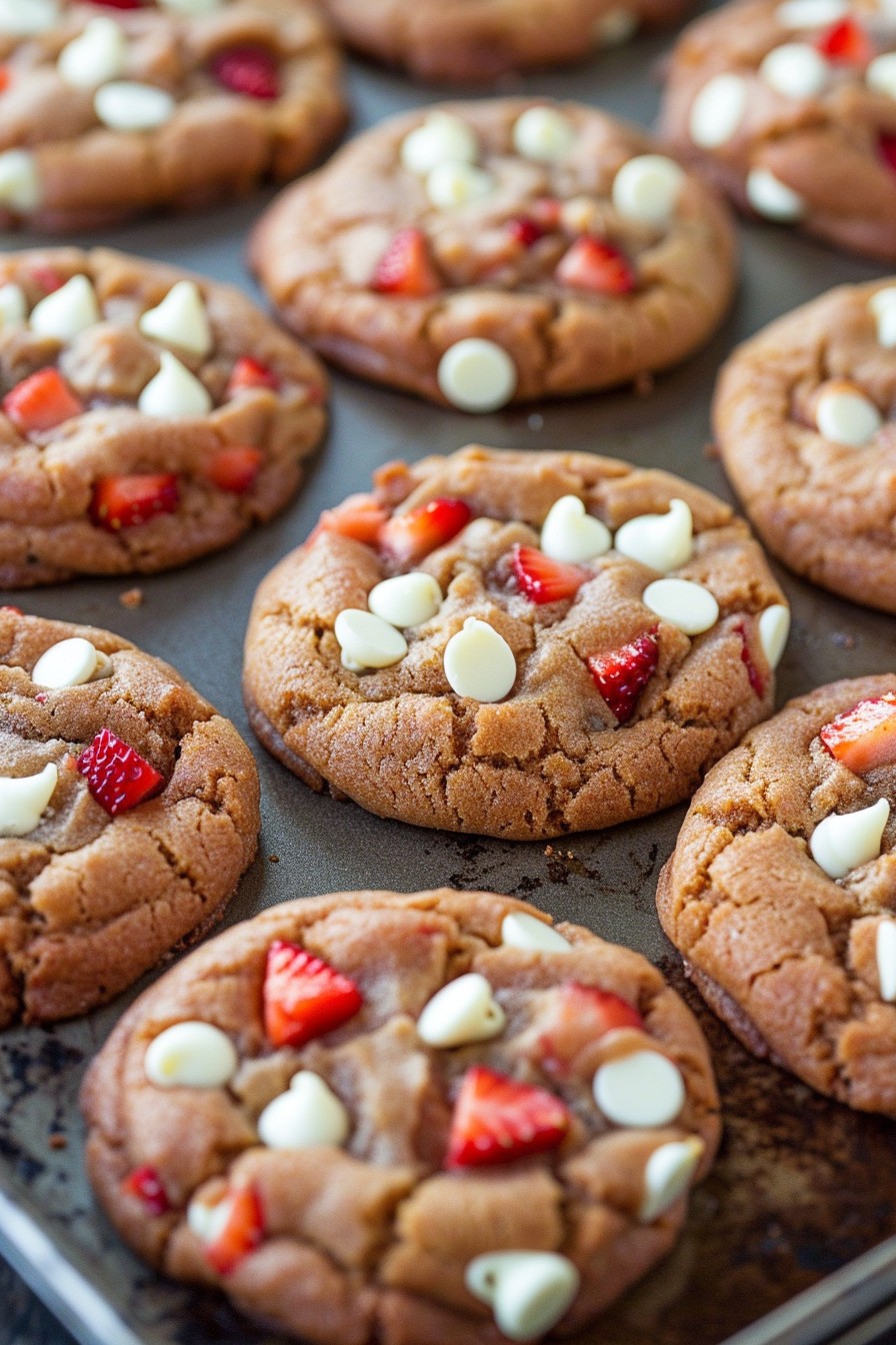 Strawberry White Chocolate Cookies