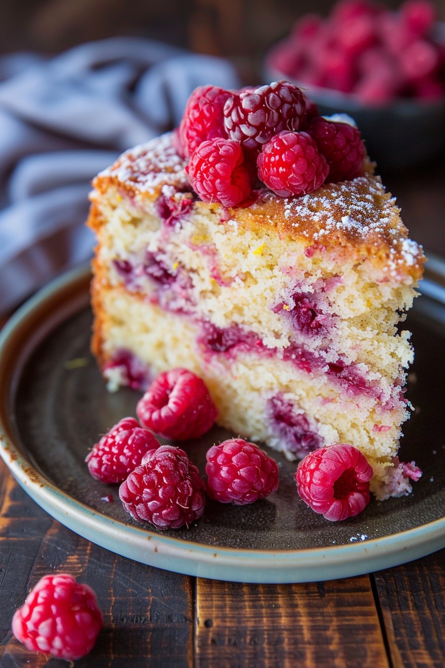 Vegan Lemon And Raspberry Cake