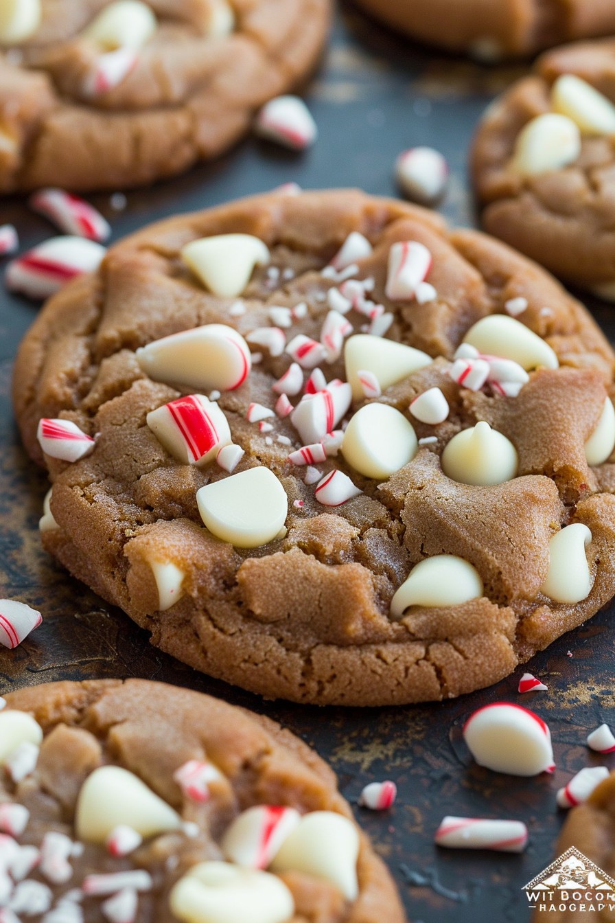White Chocolate Candy Cane Cookies