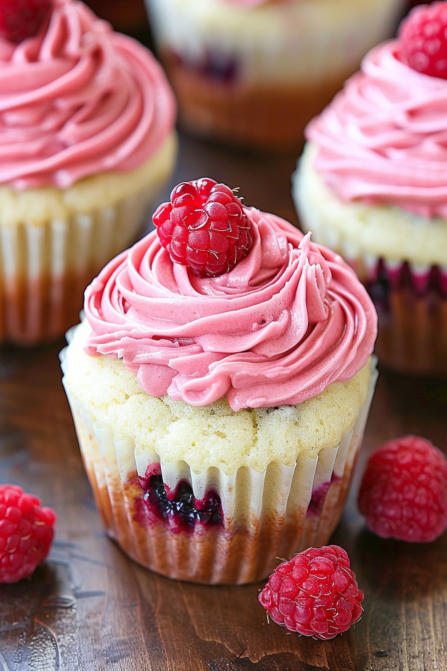 White Chocolate Raspberry Cupcakes