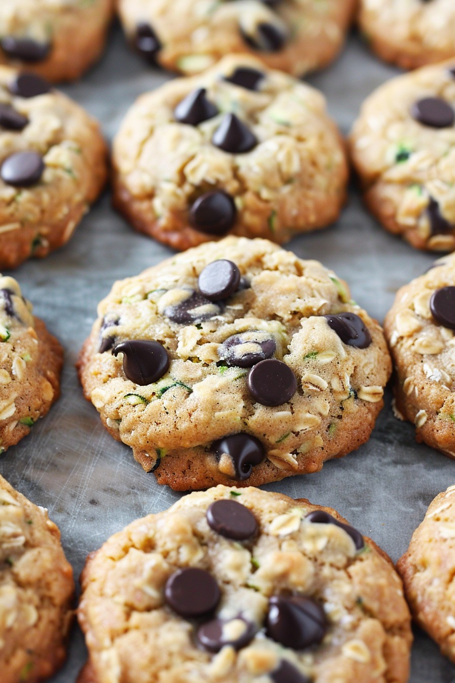 Zucchini Oat Chocolate Chip Cookies